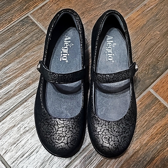 Alegria Flair Pewter Florette Career Fashion Shoe Women's 9 - Picture 3 of 8